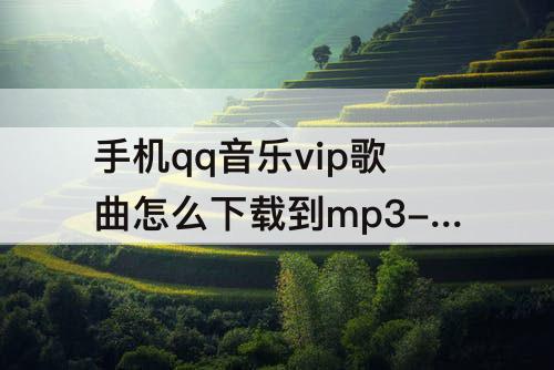 手机qq音乐vip歌曲怎么下载到mp3-手机qq音乐vip歌曲怎么下载到mp3视频