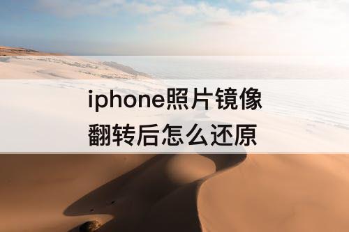 iphone照片镜像翻转后怎么还原