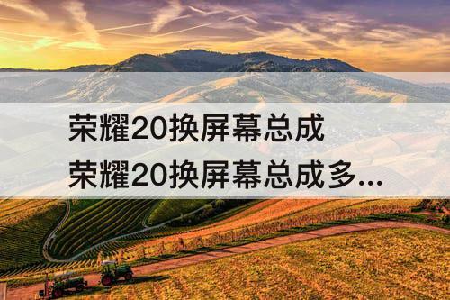 荣耀20换屏幕总成 荣耀20换屏幕总成多少钱