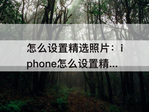 怎么设置精选照片：iphone怎么设置精选照片