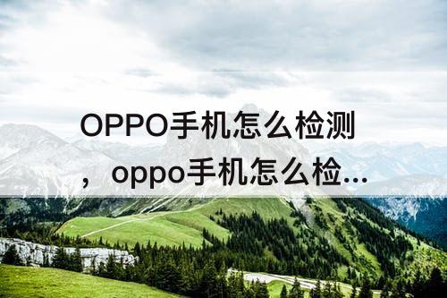 OPPO手机怎么检测，oppo手机怎么检测声音