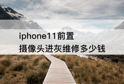 iphone11前置摄像头进灰维修多少钱