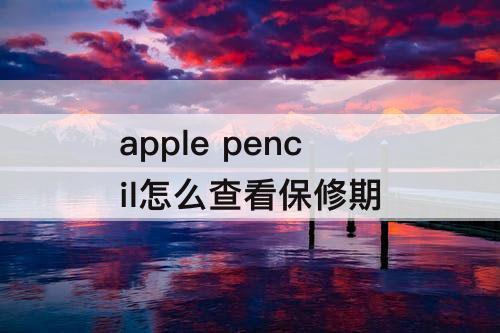 apple pencil怎么查看保修期