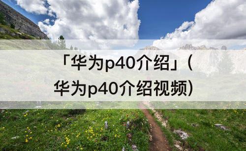 「华为p40介绍」(华为p40介绍视频)