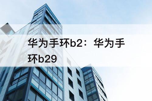 华为手环b2：华为手环b29