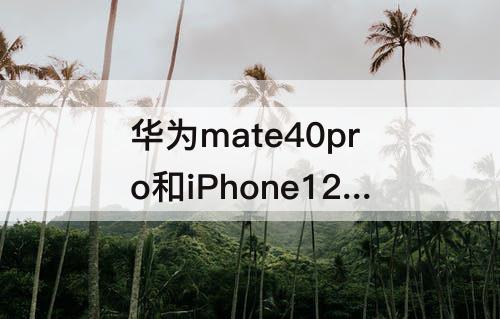 华为mate40pro和iPhone12pro哪个保值